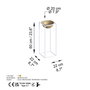 Aberto Design Maceta Decorativa GED-021-C Blanco y Dorado